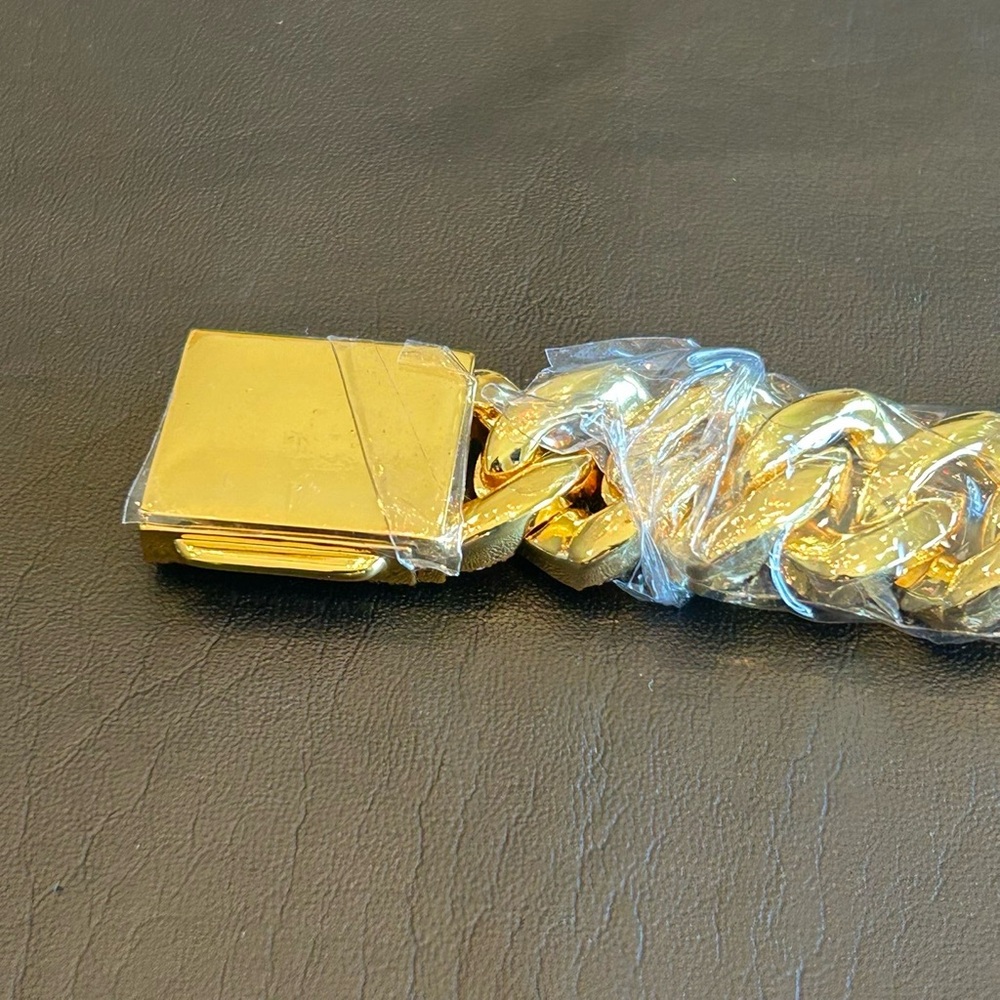 Brand New 20mm 3 Row Cuban Bracelet Gold 7–7.25 Inch Moissanite VVS1 Passes Test - Picture 7 of 9